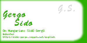 gergo sido business card